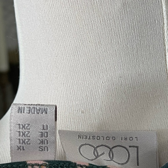 LOGO by Lori Goldstein Blue and Brown Floral Blouse - Picture 6 of 7